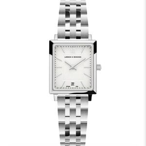 NWOT Larsson & Jennings Mini Boyfriend Silver Watch 31mm